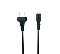 D.Square- Cable Alimentación C7 Negro 1.8m, Enchufe Euro 8 Universal, CEE 7/16/M-C7/H para Cargador de Pequeños Electrodomésticos TV BLU-Ray DVD Playstation (PS2, PS3, PS4) y Xbox