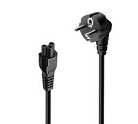 D.Square- Cable de Alimentación 1.8m para Portátiles, 3Pin AC Enchufe UE a C5, 10A 250V para Cargadores de Ordenador portátil, Escáneres, Impresoras, Monitores de TV LED