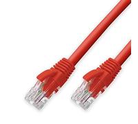 D.Square - Cable Ethernet Internet LAN 0,25m, Cat.6 U/UTP Rojo, Cable de Red LSOH, Conector Rj45, 1 GB/S, Ideal para Router/Móderms, Switch, Repetidor, Ordenador, Portátil, Red Locales.