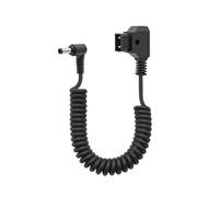 D-Tap a CC 5.5 2.5 mm o 2.1 mm 12 V en ángulo recto cable de alimentación en espiral compatible con monitores LCD KiPRO, SmallHD, Lectrosonic, Blackmagic, Atomos Shogun Inferno,