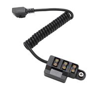 D Tap Cable Divisor, B Escriba el Cable de Alimentación del Divisor Femenino Masculino a 3 Puertos, el Adaptador del Cubo de Toque D para la Batería de la Cámara de Montaje en V