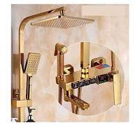 d tatic Shower Set, Digital Wall-Mounted Shower Faucet, Smart Bath Mixer with Square Rain Showerhead, Hot & Cold Water, SPA Experience for Bathroom