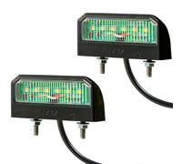 D-TECH 2 x Pilotos de matrícula led remolque homologados,Luces de matricula caravana,Luz trasera de matrícula de remolque LED universal de 12V 24V, IP67 impermeable luz de matricula para Remolque