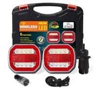 D-TECH Kit Pilotos Led Remolque Inalámbrico Magnético - Luces Traseras Homologadas con Bluetooth