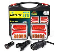 D-TECH pilotos led traseros remolque 4 funciones intermitentes dinamicos 12v 24v,pilotos traseros remolque LED inalámbricos,Luces traseros LED magnético inalámbricos para remolque tractores agrícolas