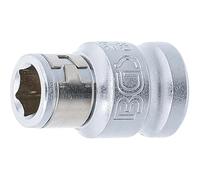 D-Work - Adaptador con bola de retención de 10 mm (3/8) - Seis hojas interiores 8 mm (5/16) - Precisión y seguridad