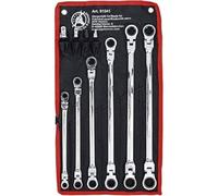 D-Work - Juego de llaves de ojo con trinquete, 8-19 mm, 10 unidades, acero resistente, precisión y comodidad de uso