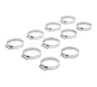 D-Work - Lote de 10 collares inoxidables, 32 x 50 mm, resistentes y duraderos, acero, 10 unidades