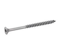 D-Work - Lote de 100 tornillos para madera aglomerada, cabeza avellanada, seis lobes, rosca parcial 6 x 60/36 mm, acero inoxidable A4