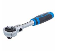 D-Work - Trinquete reversible con cabeza esférica, 10 mm (3/8), precisión y manejabilidad, acero, áreas difíciles