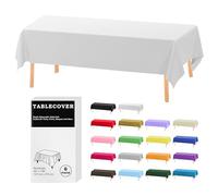 D&Z Paquete de 6 manteles de plástico Desechables rectangulares de 54 x 108 Pulgadas, para Interiores o Exteriores, Fiestas, Banquetes, cumpleaños, Bodas, Navidad
