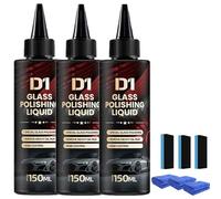 D1 Glass Polishing Liquid,Auto Glass Scratch Care Polishing Fluid,glass Scratch Remover,Water Spot Remover, Ultimate Paint Restorer, Eliminates Coatings, Waxes, Oils and More (3PCS)