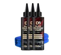 D1 Glass Polishing Liquid - Windshield Oil Film Remover & Hydrophobic Anti-Fog Coating, Removes Scratches, Swirls, Wiper Marks - Long-Lasting Polish & Degreaser (3pcs)