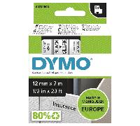 Dymo Cinta S0720500/45010 negro sobre transparente 12 mm Original