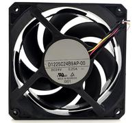 D1225C24B9AP-00 120mm Cooling Fan 12025 DC24V 0.29A 3-Wire 3-Pin Sickle Blade Fan