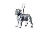 D15 Rottweiler - Abalorio para teléfono móvil, diseño de perro de peltre inglés, cable de 4 cm, empaquetado para regalo