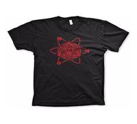 D20 Atom Funny Dice Game Board Games Unisex 100% Cotton Short-Sleeve T-Shirts Black XXL