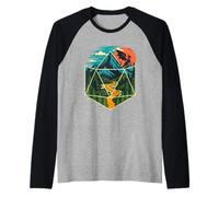 D20 Dice World - Juegos de Mesa RPG D20 Mesa Camiseta Manga Raglan
