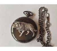 D22 Border Collie - Reloj de bolsillo de cuarzo para hombre, caja negra pulida, hecho en Sheffield, negro, Moderno