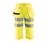 D24 - Pantalones pirata para mujer, color amarillo