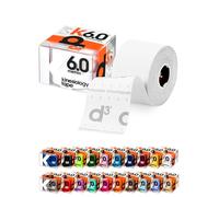 d3 K6.0 - Cinta de kinesiología de 50 mm x 6 m, color blanco, 1 rollo sin cortar, sin látex, hipoalergénica, cinética, articulaciones, deportes, fisioterapia, soporte de lesiones médicas y prevención