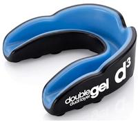 d3 Protector bucal deportivo [doble capa gel talla para adultos 12+] Protección bucal dientes para deportes de contacto Boxeo MMA Kickboxing Muay Thai Rugby Artes Marciales | Funda higiénica (negro