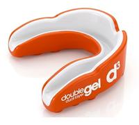 d3 Protector bucal deportivo [doble capa gel talla para adultos 12+] Protección bucal dientes para deportes de contacto Boxeo MMA Kickboxing Muay Thai Rugby Artes Marciales | Funda higiénica (naranja