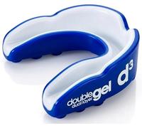 d3 Protector bucal deportivo [doble capa gel talla para adultos 12+] Protección bucal dientes para deportes de contacto Boxeo MMA Kickboxing Muay Thai Rugby Artes Marciales | Funda higiénica (azul
