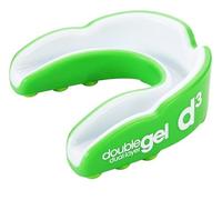d3 Protector bucal deportivo [doble capa gel talla para adultos 12+] Protección bucal dientes para deportes de contacto Boxeo MMA Kickboxing Muay Thai Rugby Artes Marciales | Funda higiénica (verde