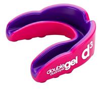 d3 Protector bucal deportivo [doble capa gel talla para adultos 12+] Protección bucal dientes para deportes de contacto Boxeo MMA Kickboxing Muay Thai Rugby Artes Marciales | Funda higiénica (rosa