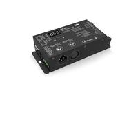 D4-XE 4CH PWM voltaje constante CV DMX512 RDM controlador decodificador LED con pantalla digital XLR3 RJ45 DC12V 24V 36V entrada 8A * 4CH