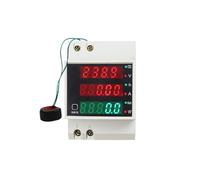 D52-2047 Medidor digital multifunción de carril DIN Medición energía CA Tiempo Factor voltaje actual LED CT100A