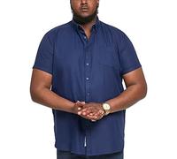 D555 James Basic Oxford - Camisa de manga corta para hombre, tallas grandes, 5 colores, 2XL - 6XL, Marina militar., 6XL grande