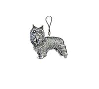 D6 Yorkshire Terrier - Abalorio para teléfono móvil, diseño de perro Yorkshire Terrier inglés, cordón de 4 cm, empaquetado para regalo