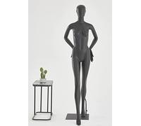 D7+8 Mujer Negro Euroton Display Maniquí femenino Mujer de pie lacado mate Mujer Orejas en forma elegante y elegante Alta calidad