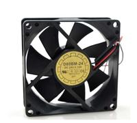D80BM-24 DCFAN DC24V 0.14A 8025 8cm 80x80x25mm dual ball drive cooling fan