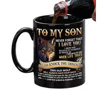 Da Caffè Per Figlio - En Ceramica Classica 330 ml, Tema resistente a los mosquitos Famiglia Per Colazione E Despegado Calde, Casa, Giardino, Balcone, Picnic, Birra, Whisky, Regalo Compleanno