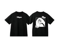 Da Da Dan animación impresión Camiseta Unisex Hip-Hop Retro Casual Suelta Primavera y Verano Creativo Tops de Manga Corta