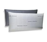 D'A GAMA HOME COLLECTION Almohada VISCO ELASTICAS Carbono Y 3D Fresh, NUCLEO 100% DE VISCO Elastico, Funda A Doble Cara, para SU Mejor DE TRANPIRACIÓN, Ayuda A Eliminar Problemas CERVICALES (120 CM)
