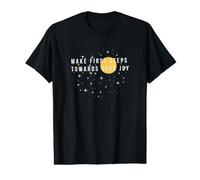 Da los Primeros Pasos hacia tu alegría Night Sky Cita Positiva Camiseta gráfica económica