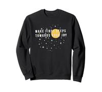 Da los Primeros Pasos hacia tu alegría Night Sky Cita Positiva Sudadera