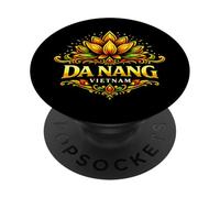 Da Nang Vietnam Lotus Beach Viaje Diseño PopSockets PopGrip Adhesivo