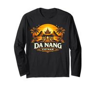 Da Nang Vietnam Puesta de Sol Templo Viaje Diseño Manga Larga