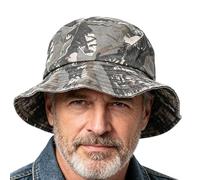 Da Pescador - Sombrero con protección UV de tesa ancha camuflaje | Sol de Pescador Una silueta Estructural Playa presenta un lavado natural que mejora la ganancia para camping
