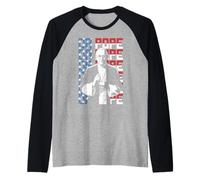 Da Pope León XIV Primer Santo Padre Americano Bandera de Estados Unidos Camiseta Manga Raglan