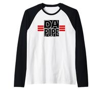 Da Pope Minimalista Humor Religioso Cultura Pop Divertida Camiseta Manga Raglan