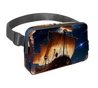 Da rienda suelta a tu aventura con nuestra riñonera de viaje, bolsa cruzada para correr, senderismo, ciclismo, perfecta para hombres y mujeres, barco espacial antiguo, Multicolor#03,