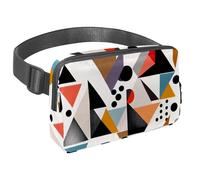 Da rienda suelta a tu aventura con nuestra riñonera de viaje, bolsa cruzada para correr, senderismo, ciclismo, perfecta para hombres y mujeres, hermoso diseño geométrico abstracto, Multicolor#05,