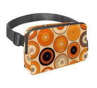 Da rienda suelta a tu aventura con nuestra riñonera de viaje, bolsa cruzada para correr, senderismo, ciclismo, perfecta para hombres y mujeres, patrón de discos naranja, Multicolor#03,