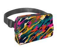 Da rienda suelta a tu aventura con nuestra riñonera de viaje, bolsa cruzada para correr, senderismo, ciclismo, perfecta para hombres y mujeres, patrón de camuflaje colorido, Multicolor#07,